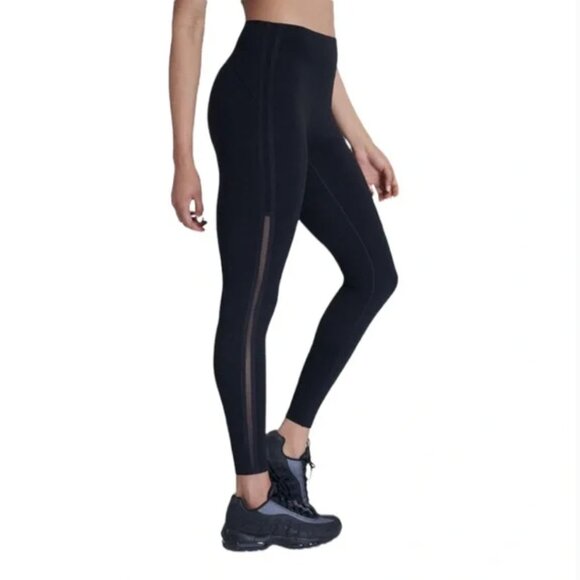 SPANX Every-Wear Active Mesh Contour Side Stripe Leggings Athletic Pants Size L - Picture 1 of 8